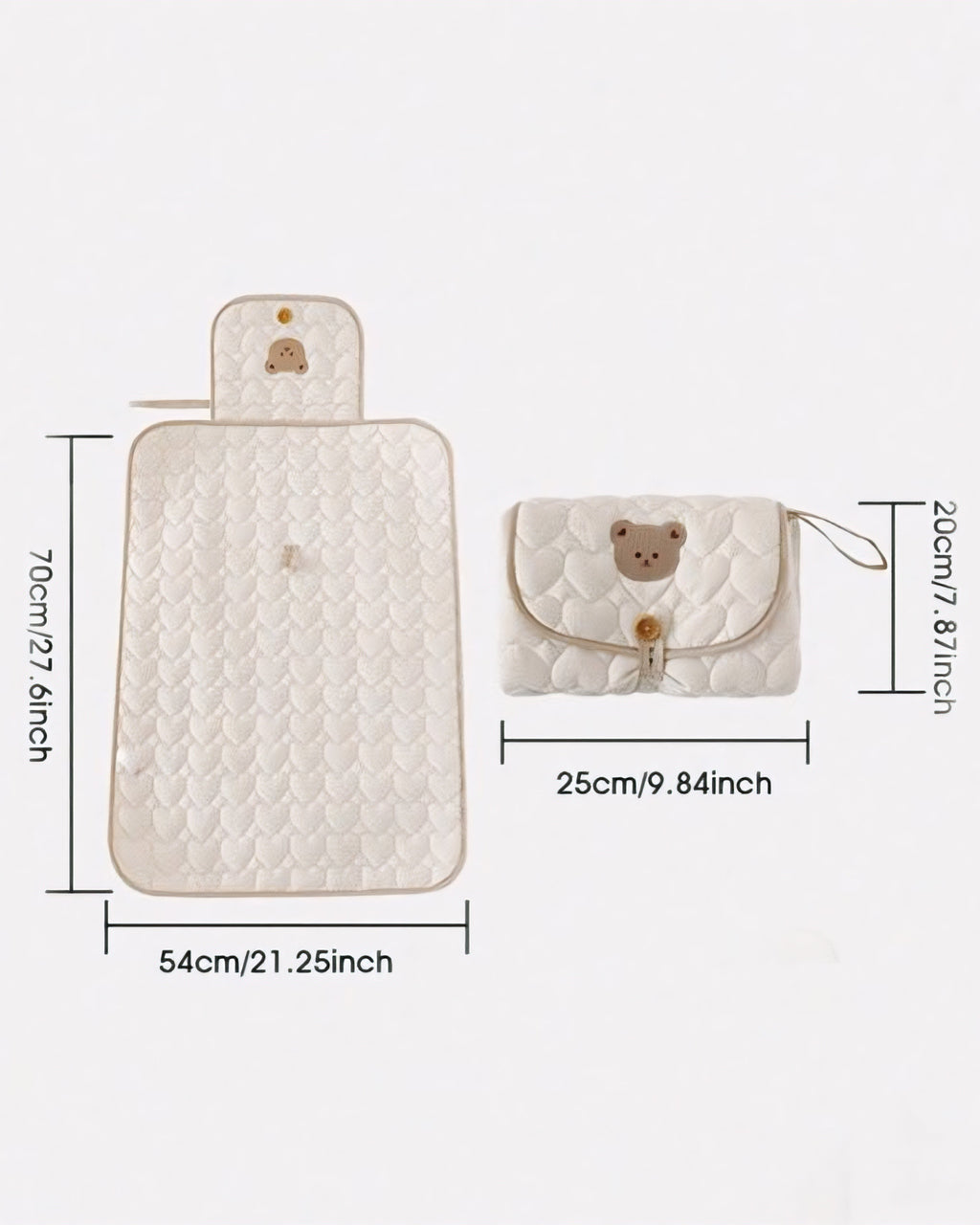 Baby Bear Portable Changing Pad | Waterproof | Includes Pouch