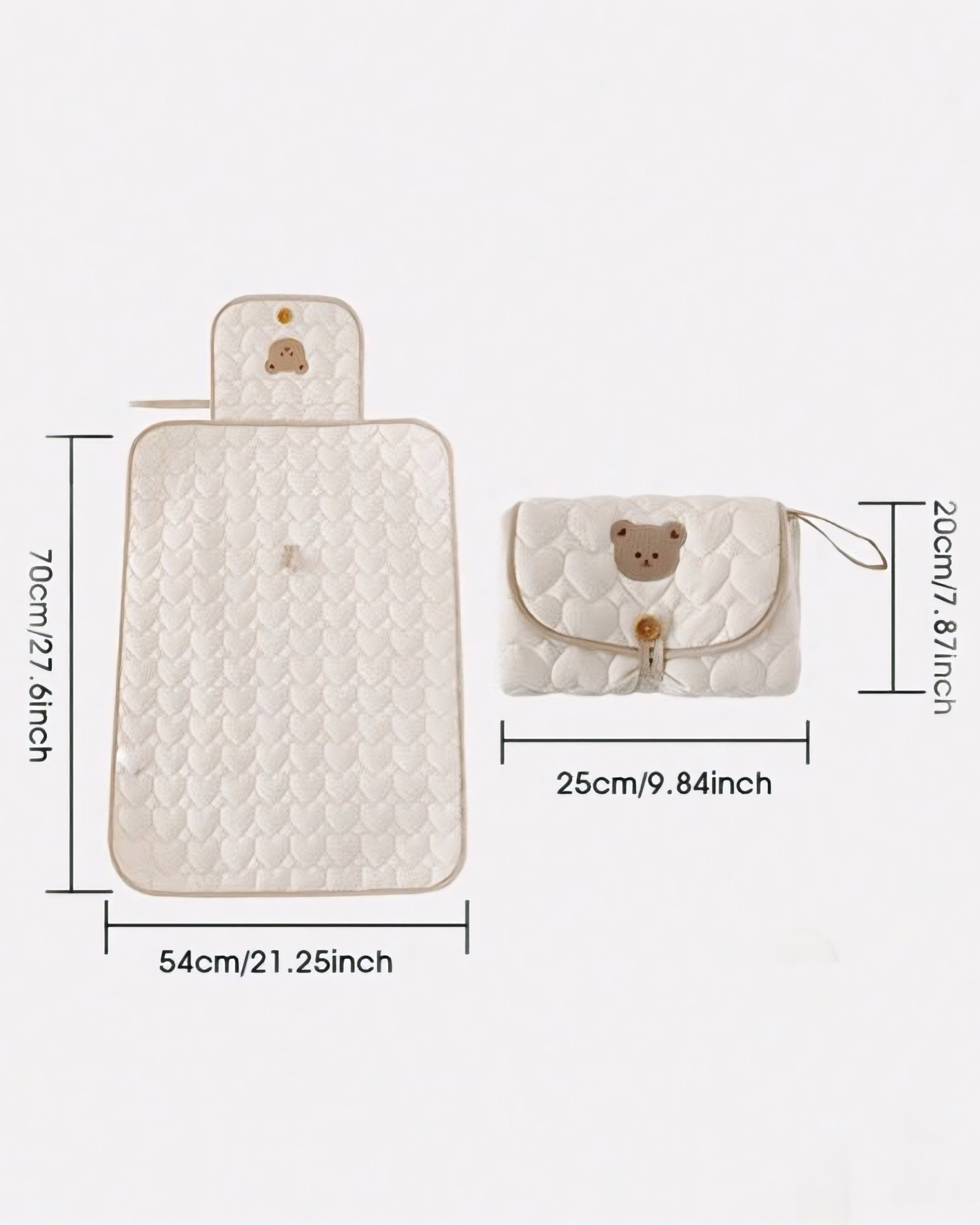 Baby Bear Portable Changing Pad | Waterproof | Includes Pouch