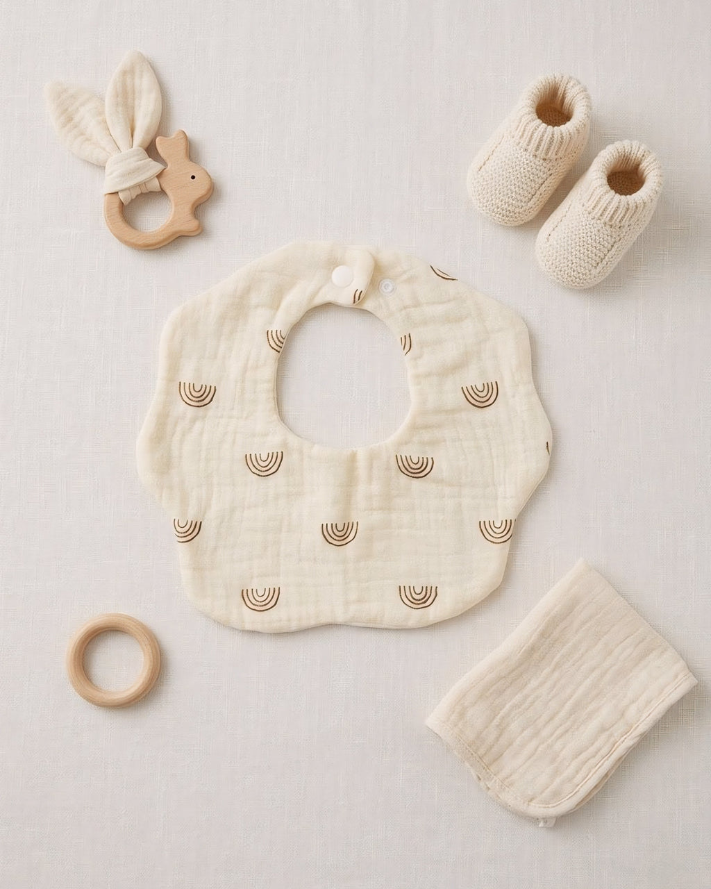 Baby Bear Cotton Bib Set | 3 PCS (Anti-Drool)