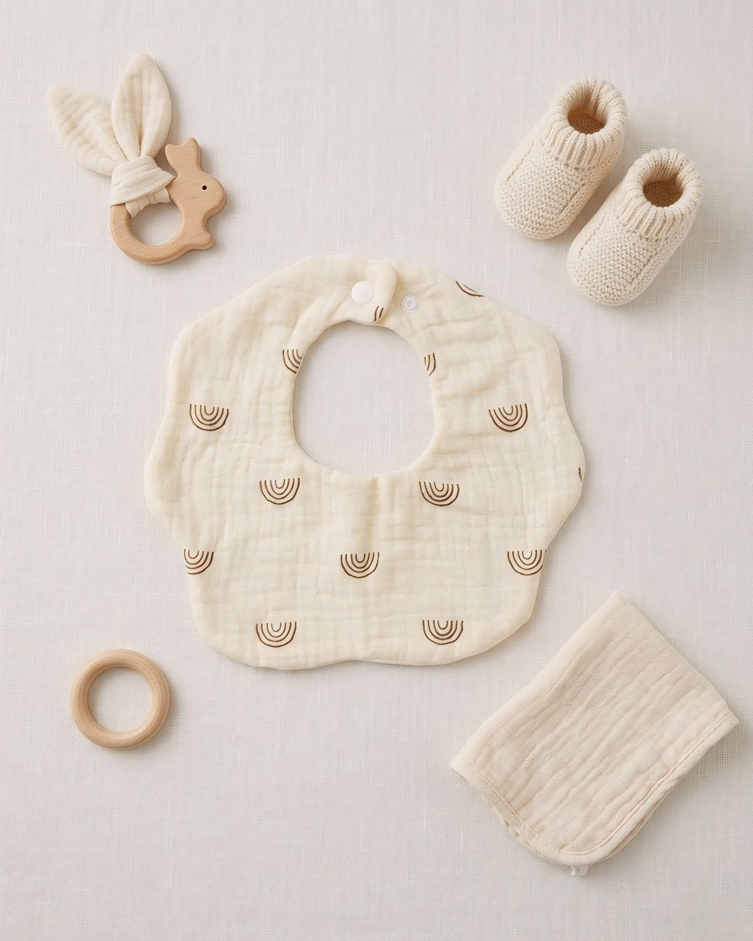 Baby Bear Cotton Bib Set | 3 PCS (Anti-Drool)