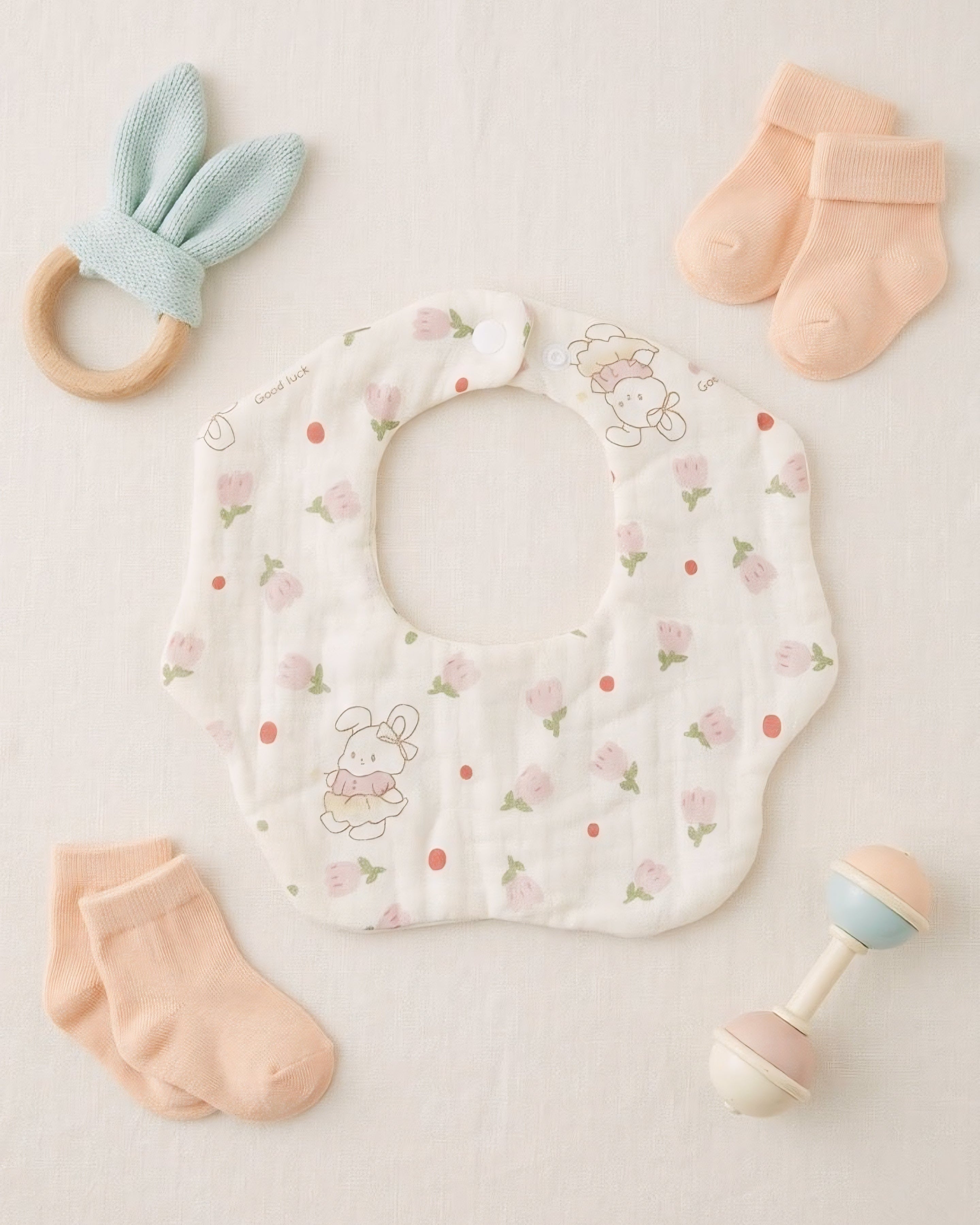 Baby Bear Cotton Bib Set | 3 PCS (Anti-Drool)