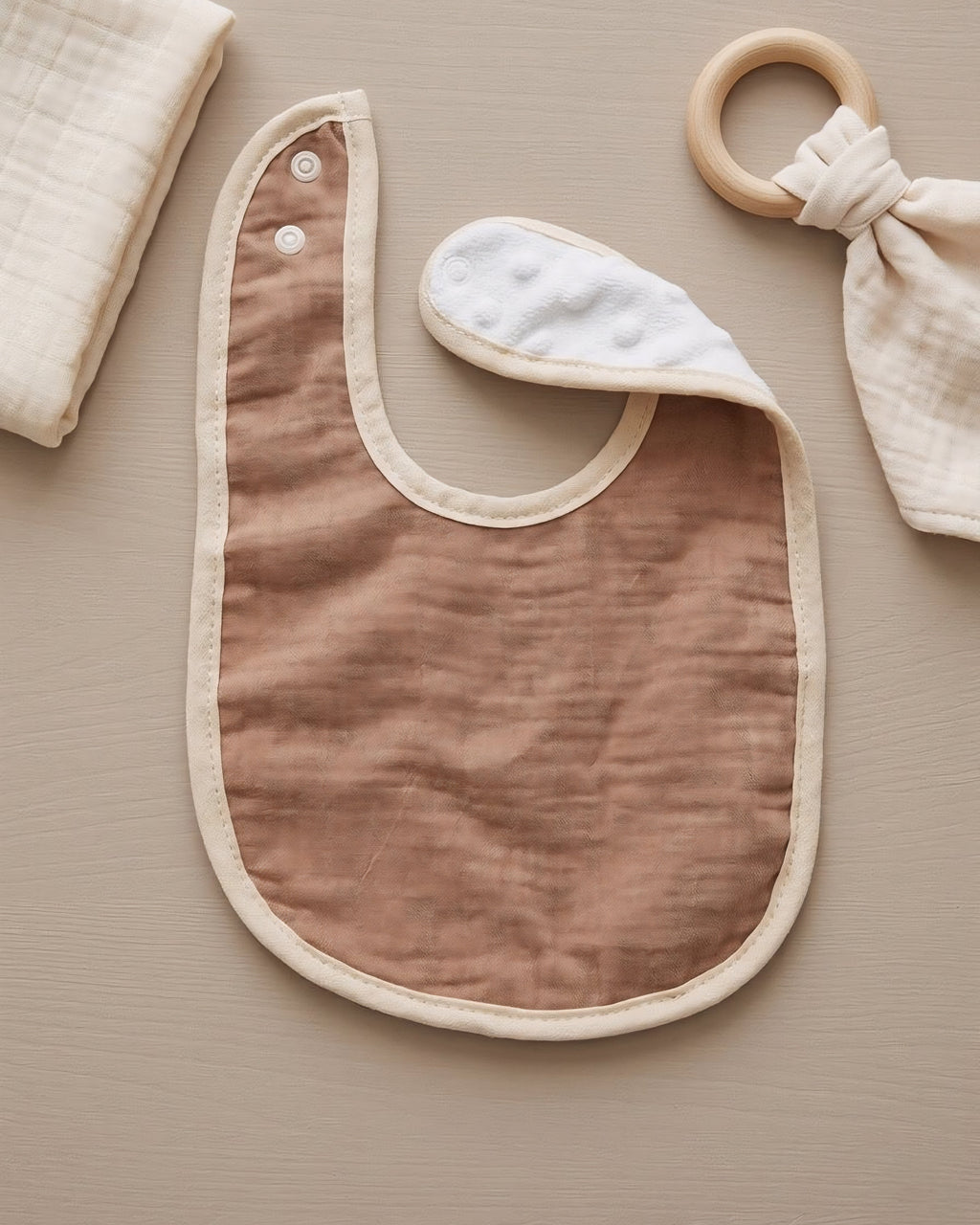 Baby Bear Cotton Bib | Soft, Absorbent & Gentle on Skin (5pcs)