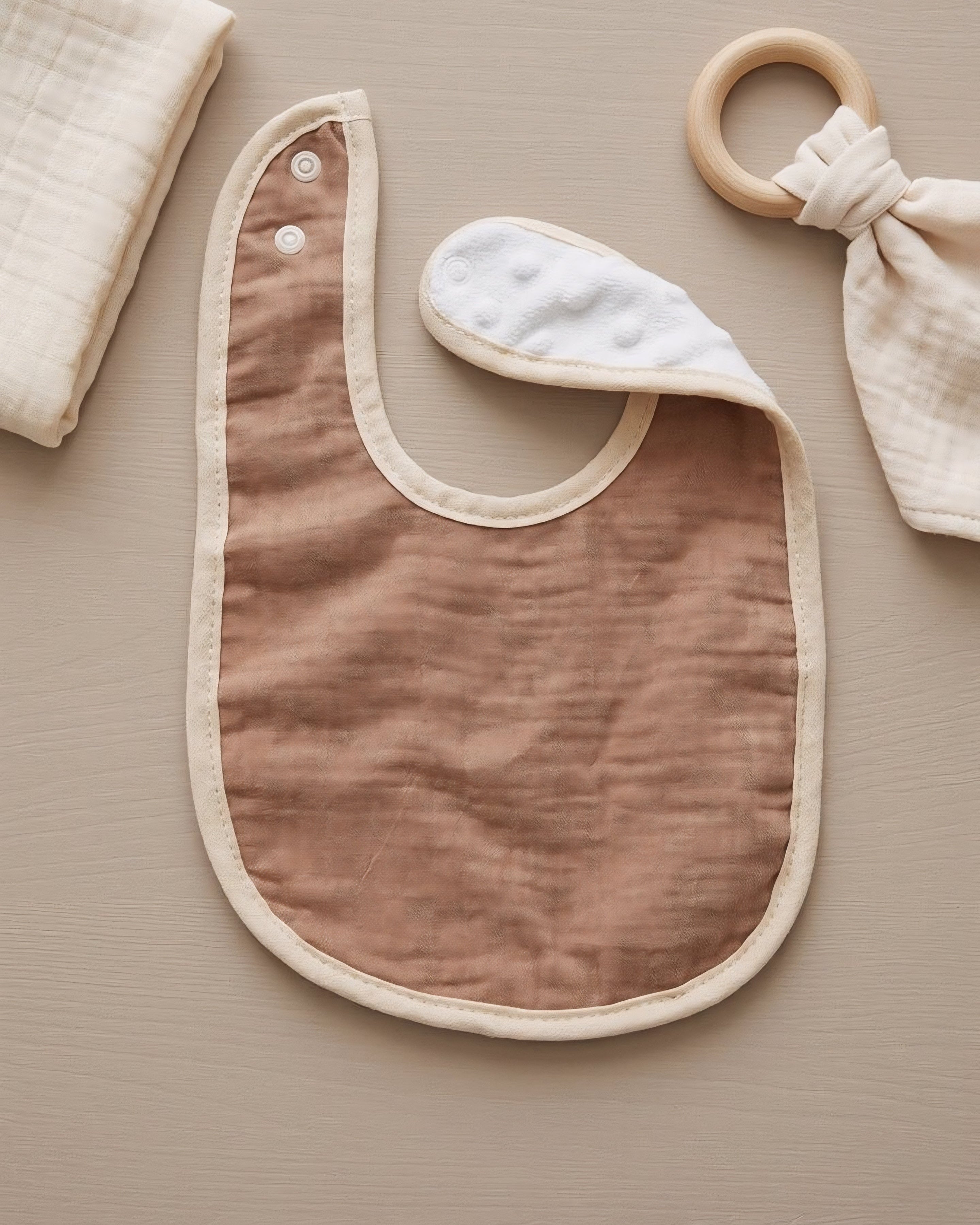 Baby Bear Cotton Bib | Soft, Absorbent & Gentle on Skin (5pcs)