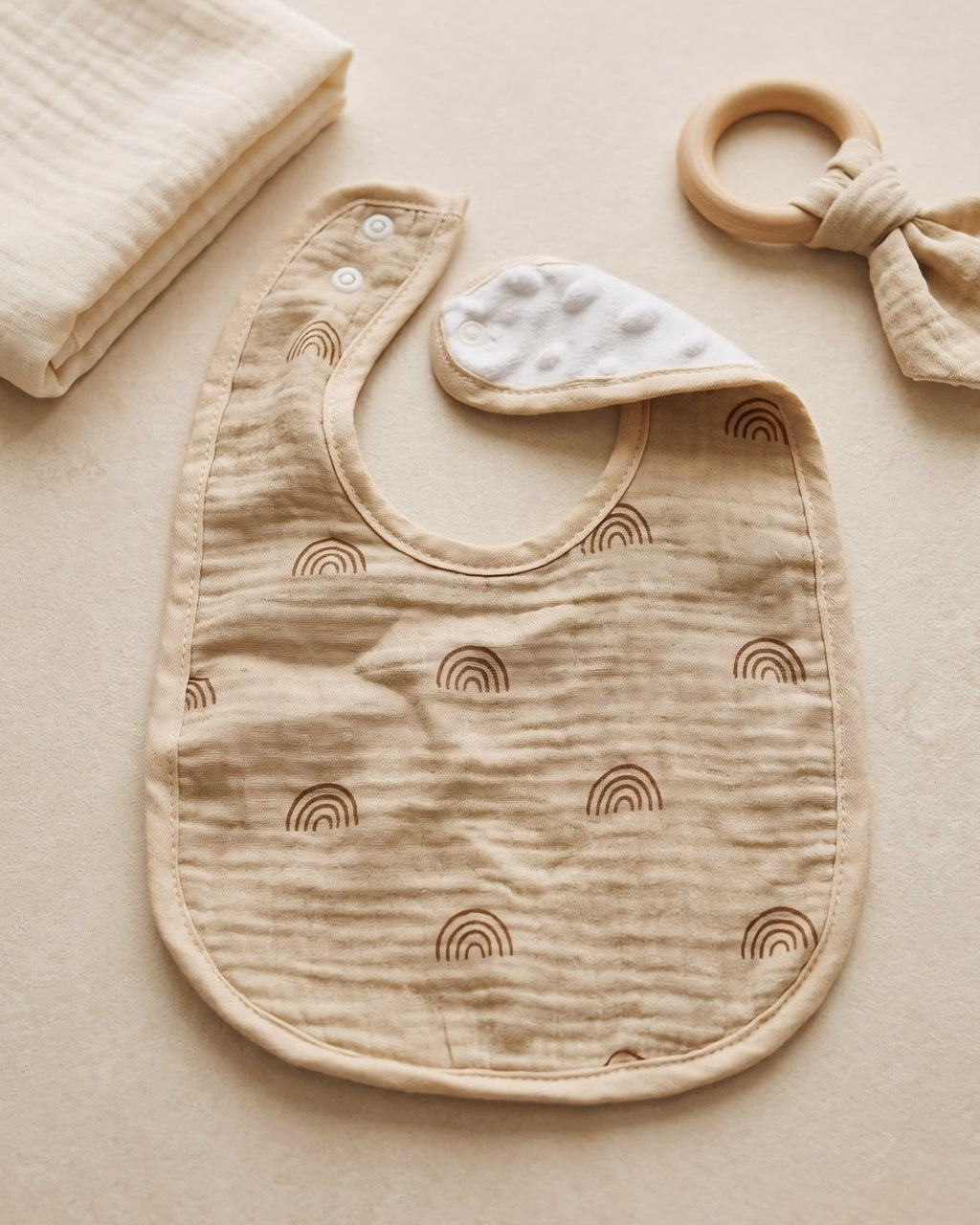 Baby Bear Cotton Bib | Soft, Absorbent & Gentle on Skin (5pcs)
