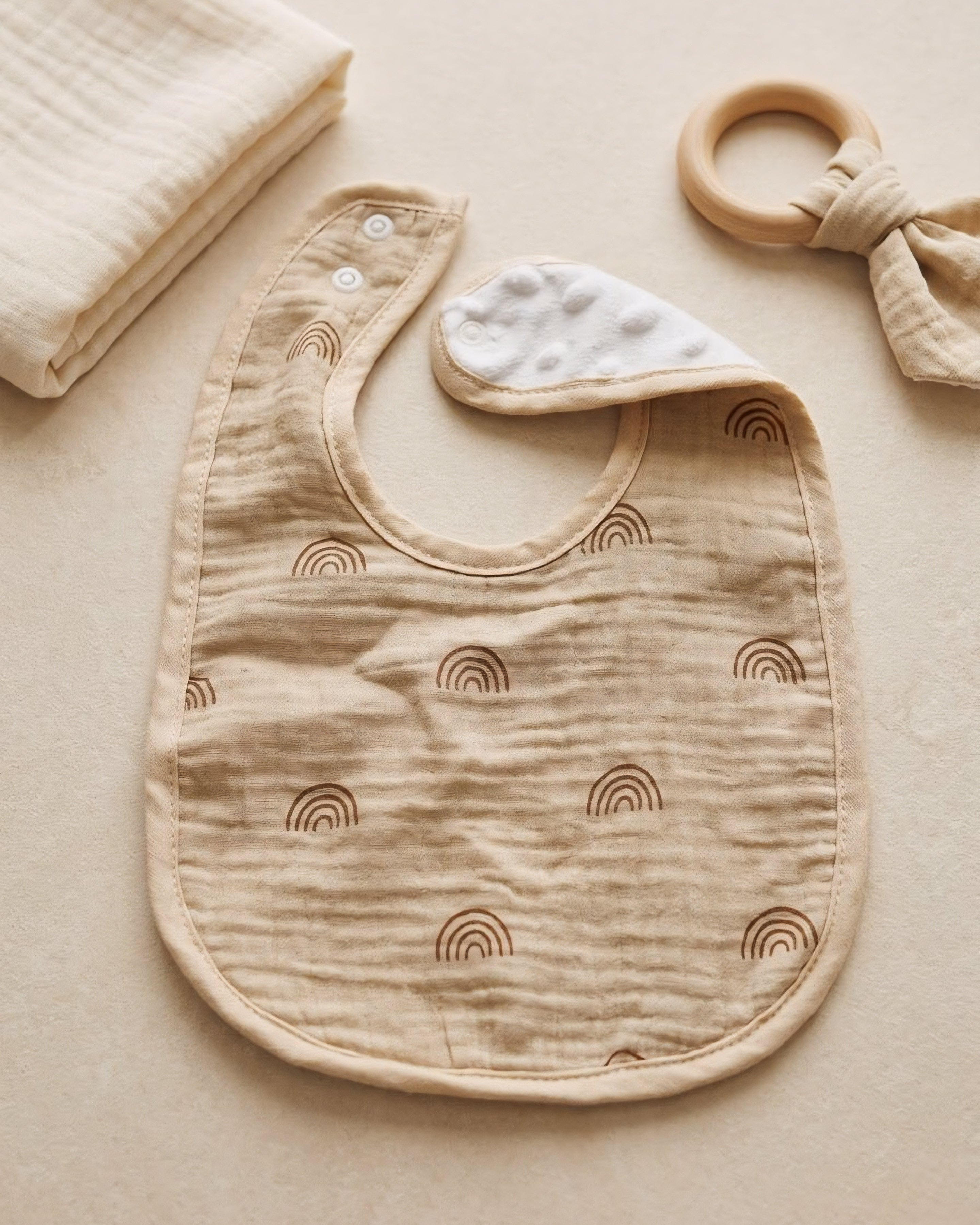 Baby Bear Cotton Bib | Soft, Absorbent & Gentle on Skin (5pcs)