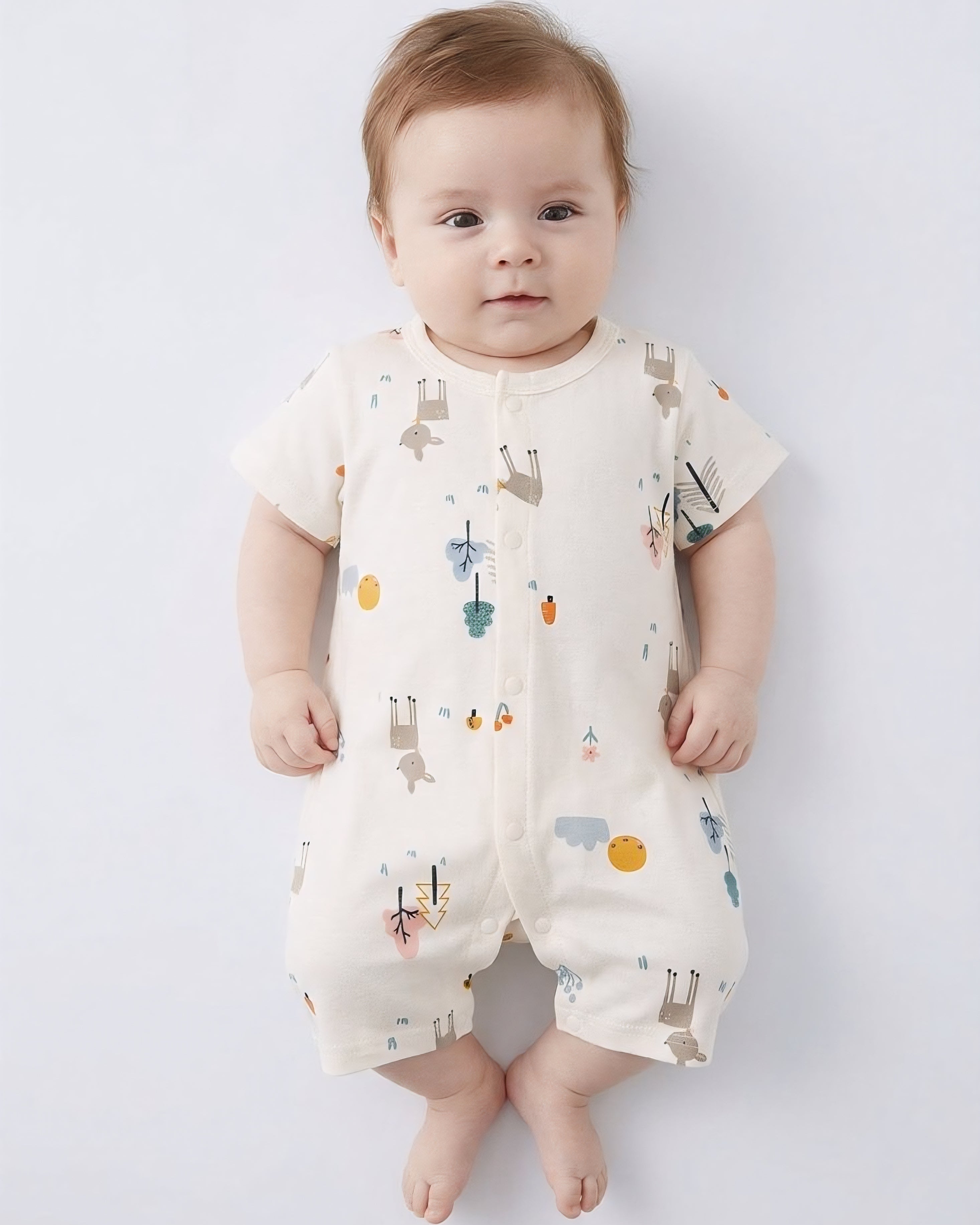 Baby Bear Snuggle Romper | Newborn Short Sleeve