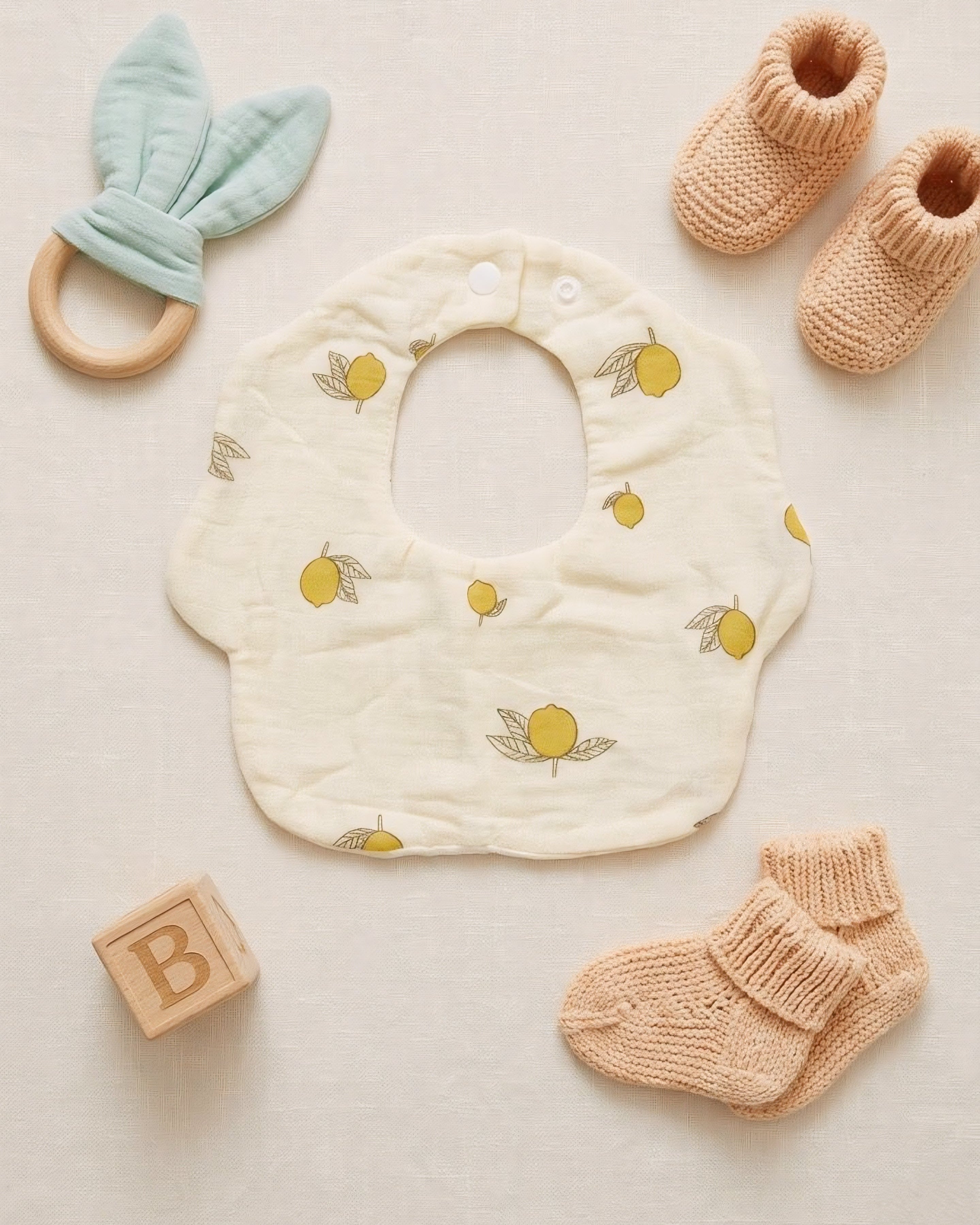 Baby Bear Cotton Bib Set | 3 PCS (Anti-Drool)