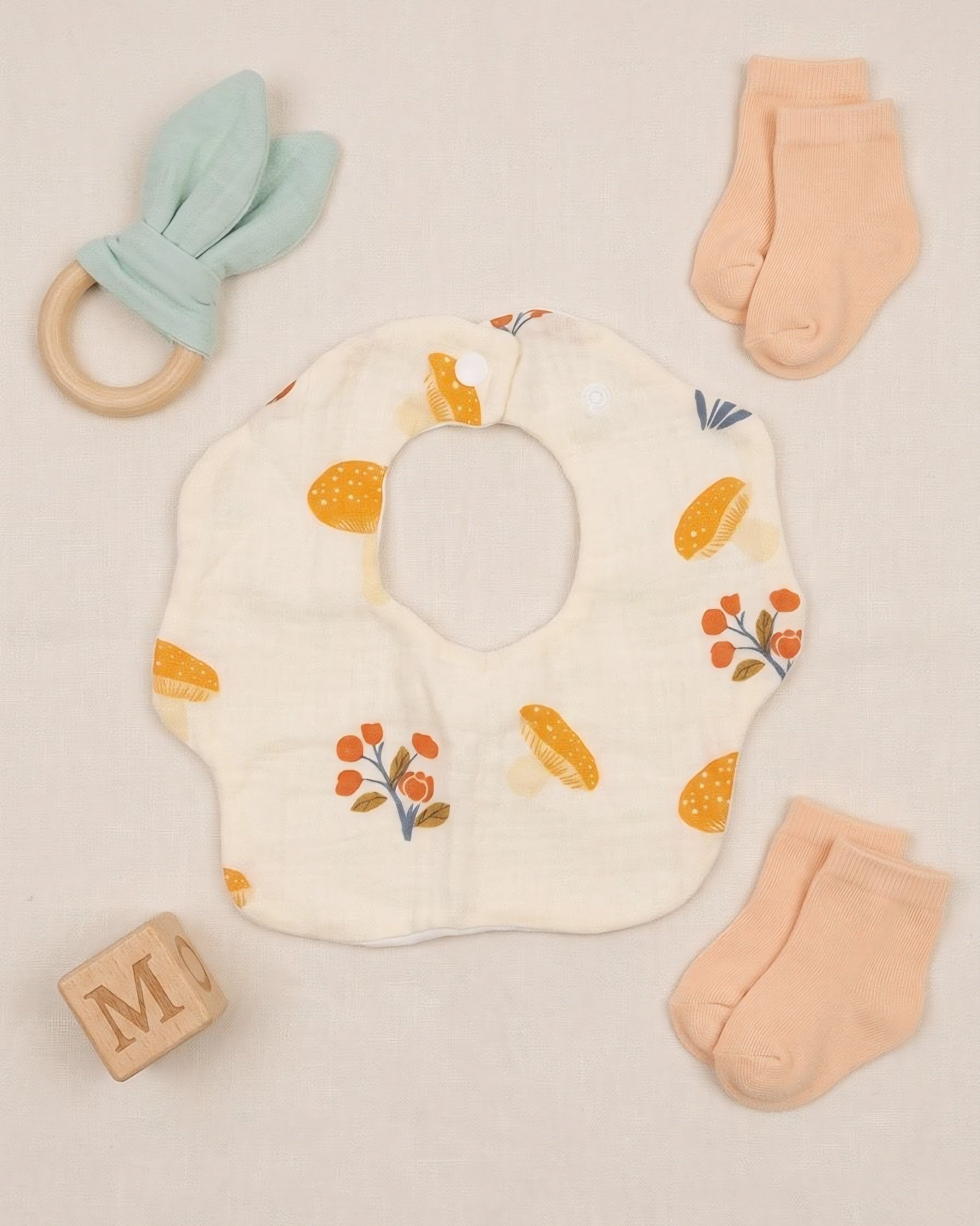 Baby Bear Cotton Bib Set | 3 PCS (Anti-Drool)