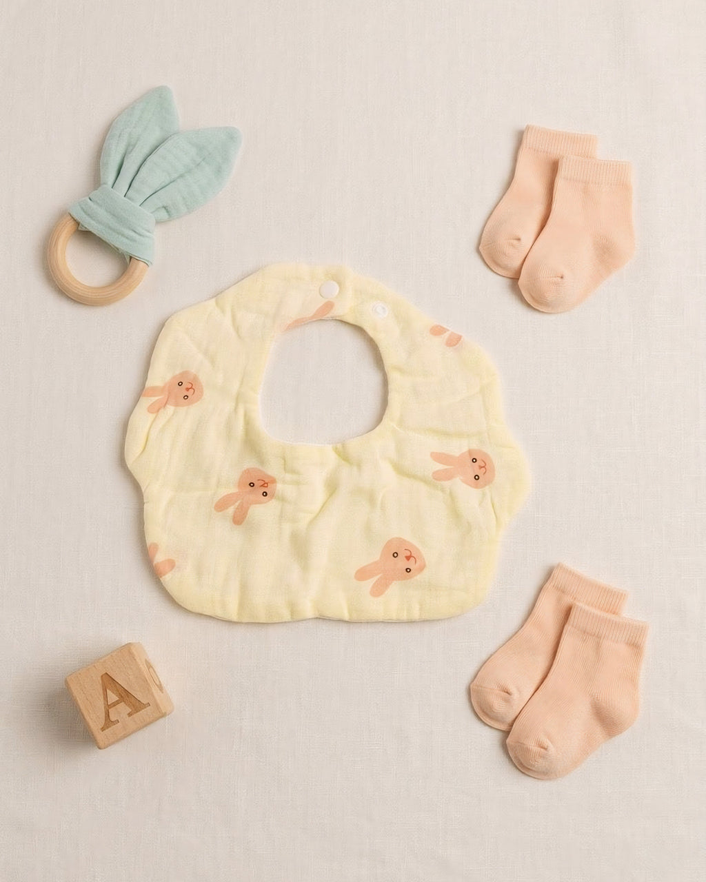 Baby Bear Cotton Bib Set | 3 PCS (Anti-Drool)
