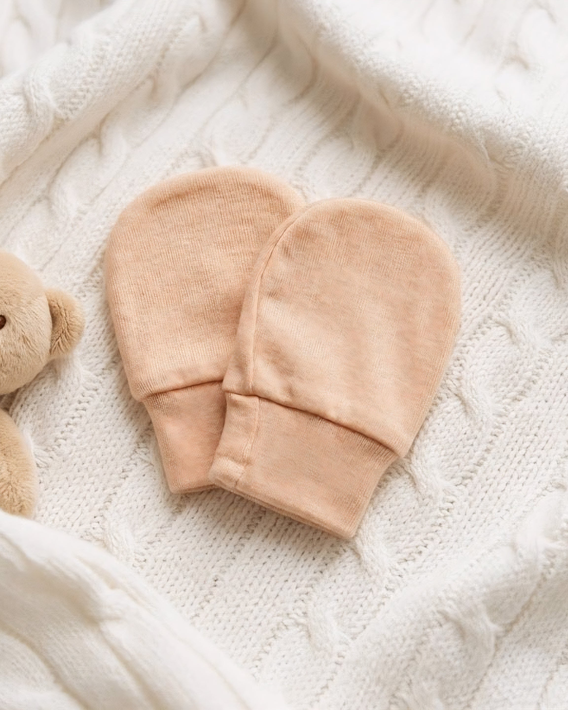 Baby Bear Small Mittens | Soft Cotton Scratch Protection (3 Pairs)