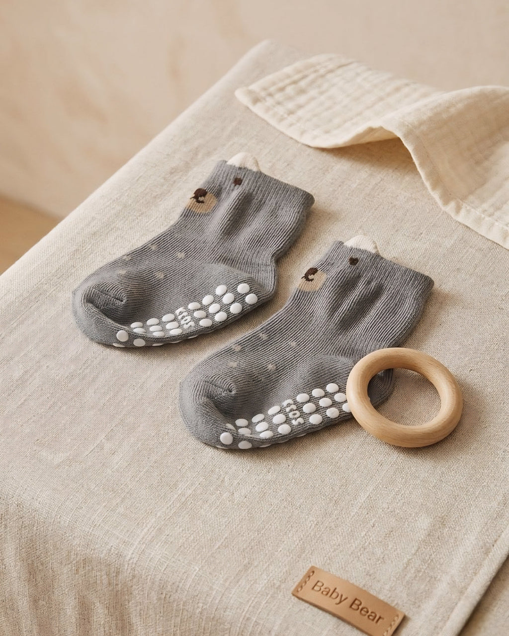 Baby Bear Cozy Grip Socks (5 Pairs)