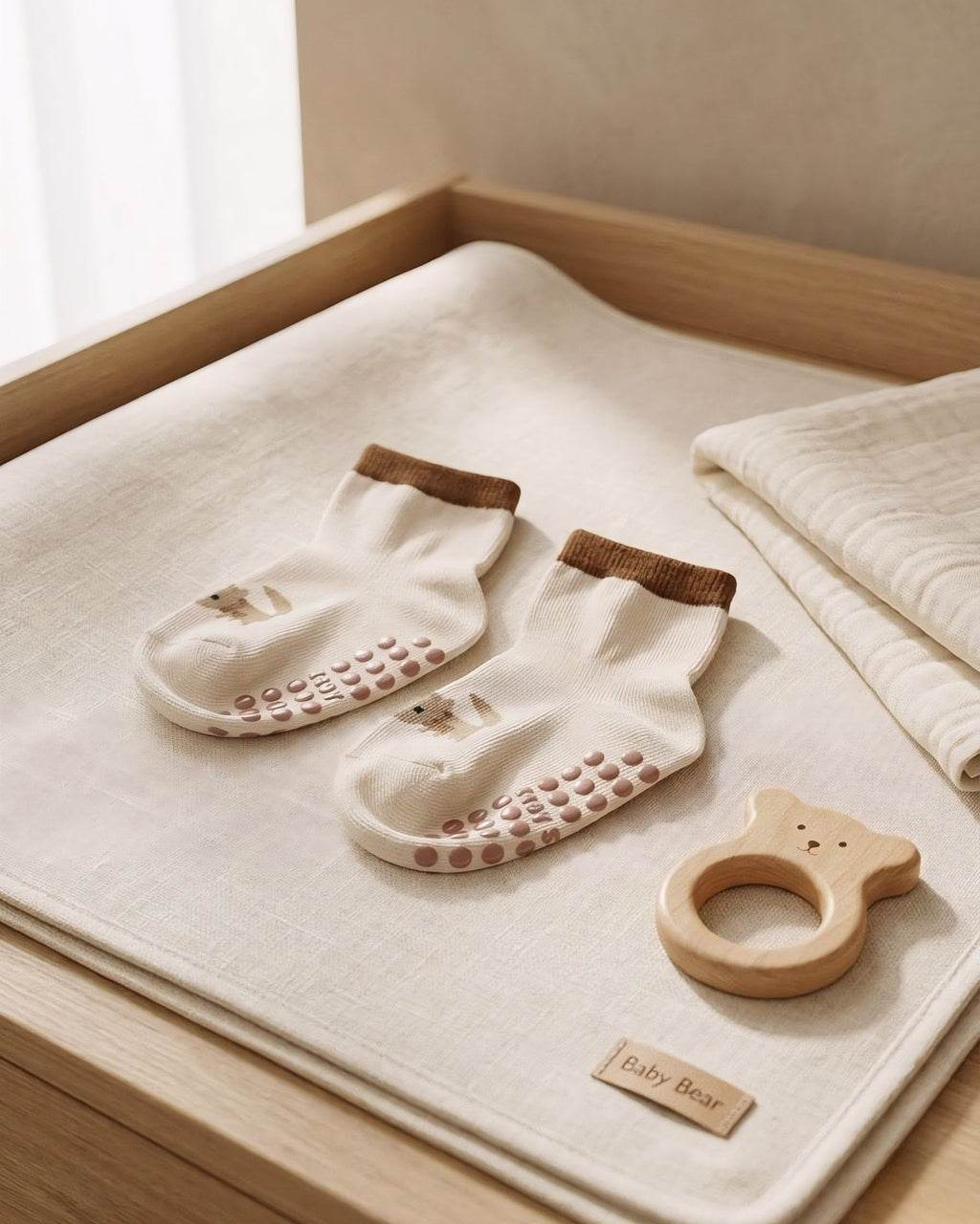 Baby Bear Cozy Grip Socks (5 Pairs)