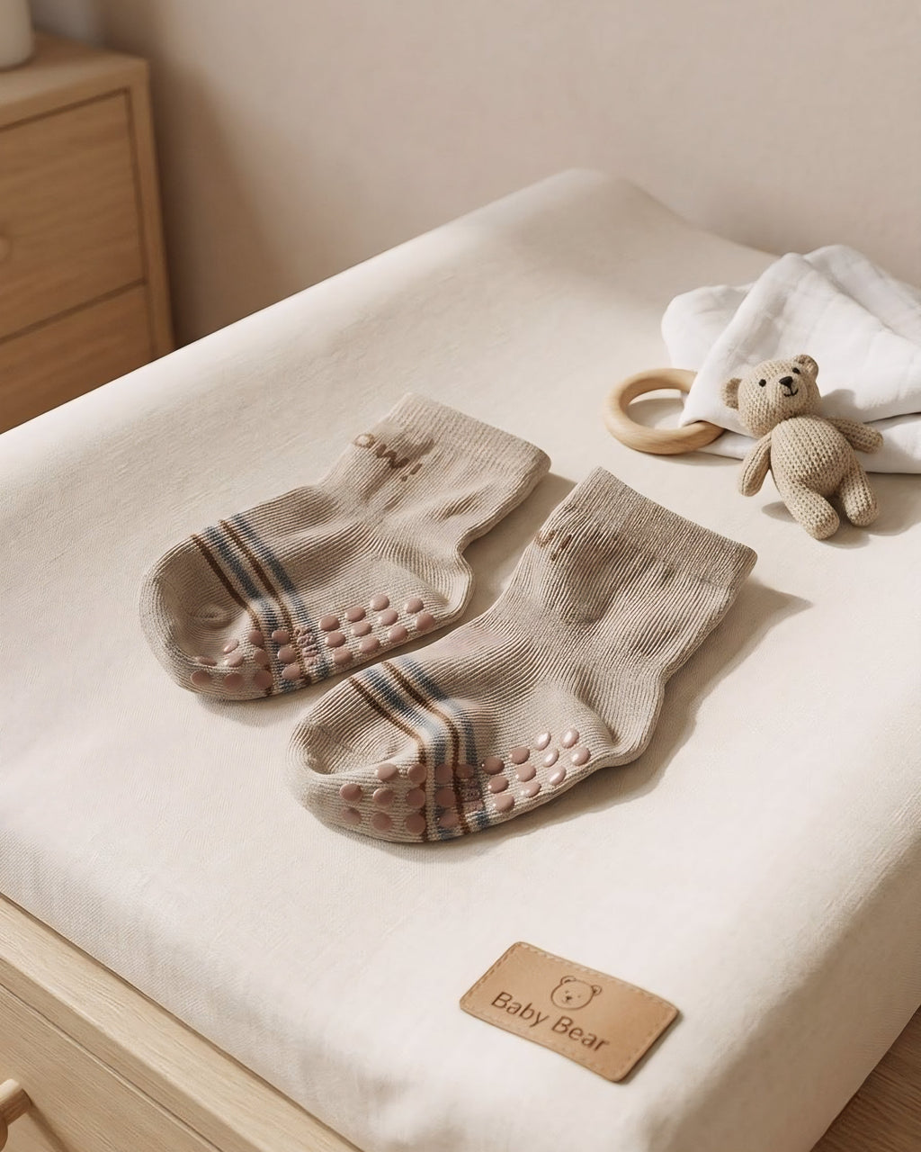 Baby Bear Cozy Grip Socks (5 Pairs)